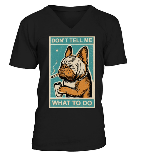 Bulldog quotes V-Neck T-shirt