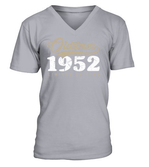 Classic Car 1952 70th Birthday 70 Years V-Neck T-shirt