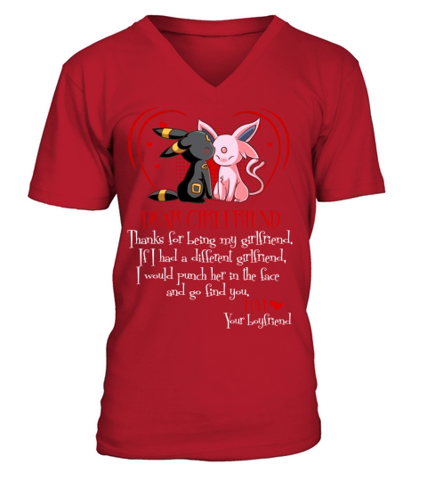 Espeon and Umbreon boyfriend dear girlfriend V-Neck T-shirt