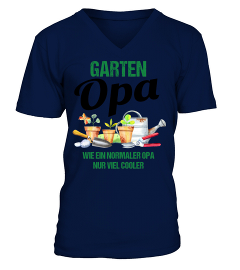 Garden Grandpa Funny Quote Gift Men V-Neck T-shirt