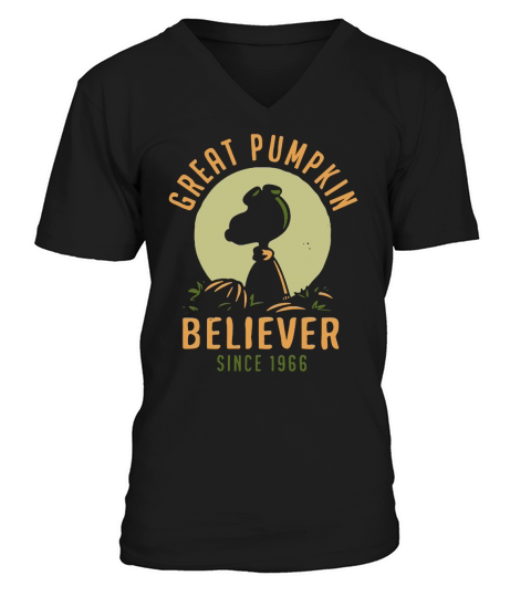 Great pumpkin - Believer since 1966 - Snoopy T-Shirt V-Neck T-shirt