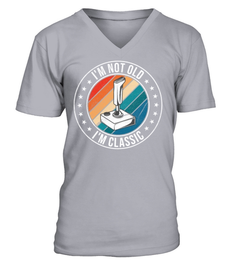 Im Not Old Im Classic Vintage PC Games Joystick V-Neck T-shirt