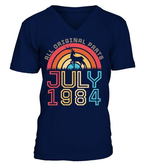 July 1984 Vintage V-Neck T-shirt