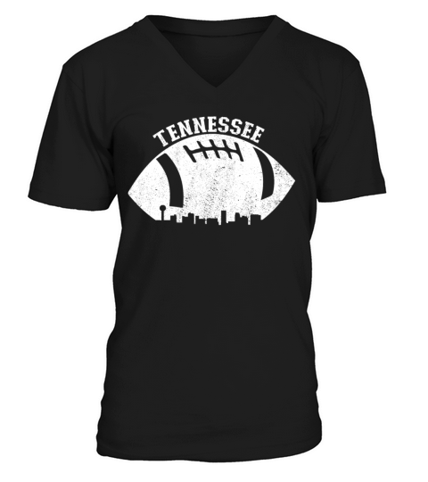 Knoxville Skyline Football Fan Vintage Tennessee V-Neck T-shirt
