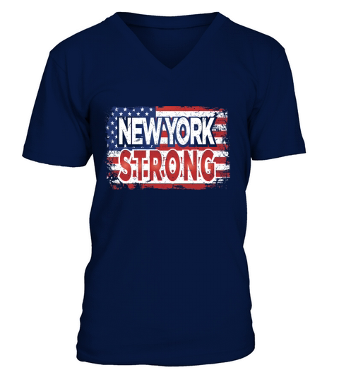 New York Strong  Support NY V-Neck T-shirt