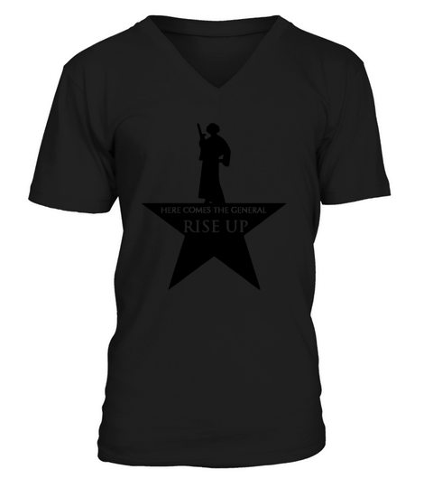 Princess Leia Here Comes The General Rise Up V-Neck T-shirt