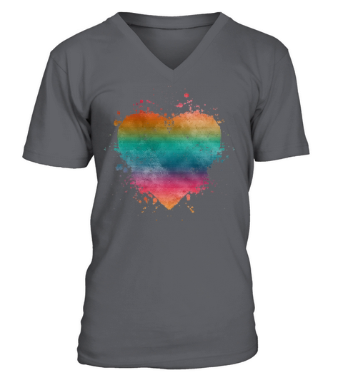 RainbowHeart SUMMER V-Neck T-shirt