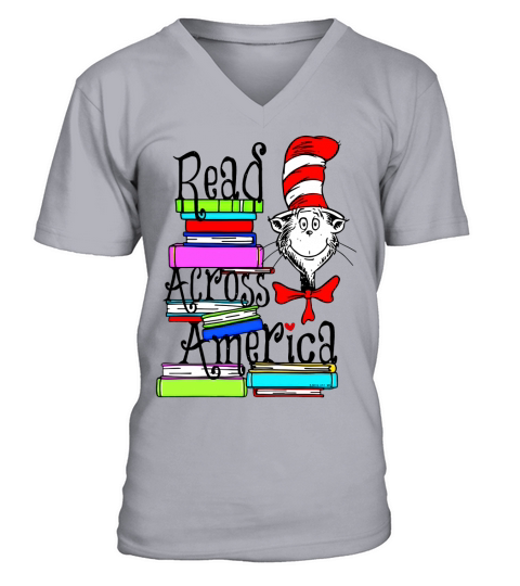 Read Across America Day Dr. Seuss - Unisex Long Sleeve V-Neck T-shirt