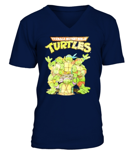 RETRO NINJA TURTLES V-Neck T-shirt