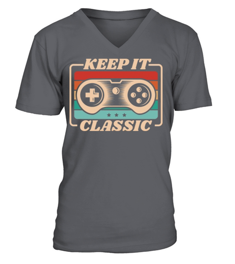 Retro Vintage Keep It Classic Video Games V-Neck T-shirt