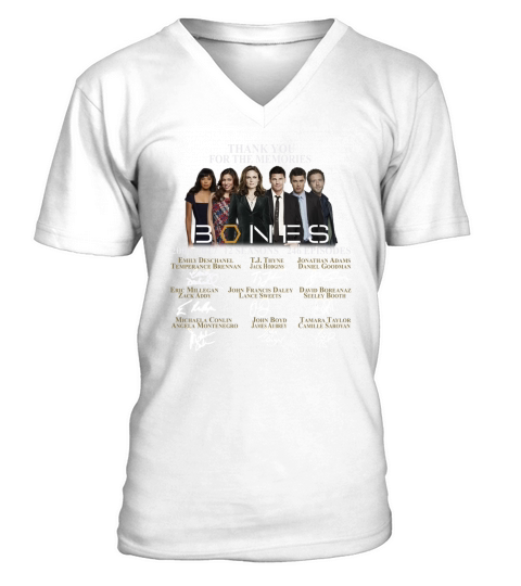 Thank you for the memories Bones 2005-2017 12 seasons 246 episodes signatures V-Neck T-shirt