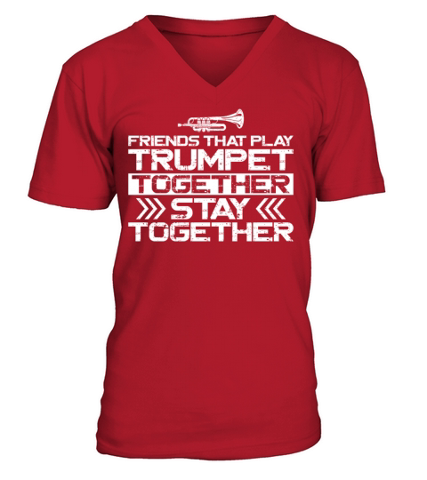 Trumpet Player Besties Vintage V-Neck T-shirt