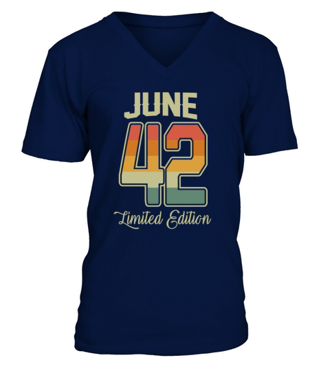 Vintage 80th Birthday June 1942 Sports Gift V-Neck T-shirt
