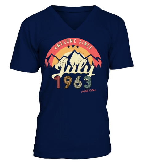 Vintage In July 1963 V-Neck T-shirt