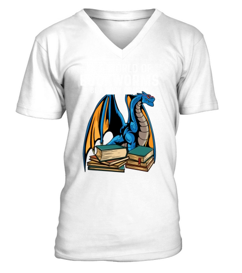 World of Bookworms Librarian Gift V-Neck T-shirt