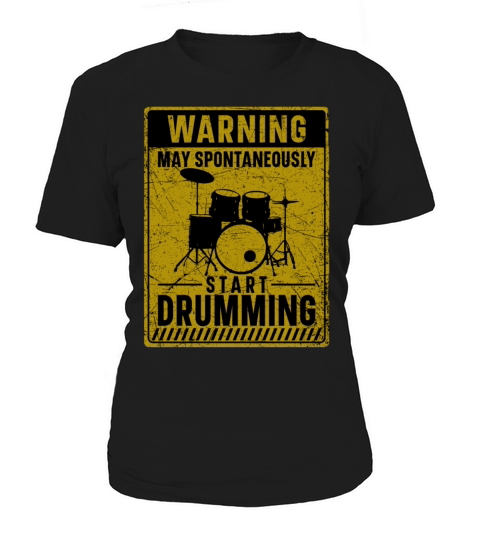 Drummer Drum Set Vintage Warning Women's T-Shirt