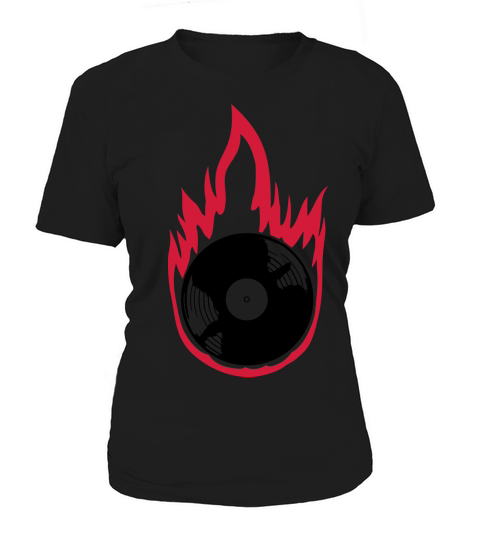 fire vinyl record music Women's T-Shirt