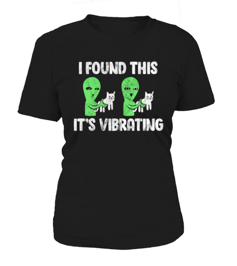 I Found This Its Vibrating Cat Alien Vintage Women's T-Shirt