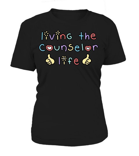 Living The Counselor Life Doodle Quote Women's T-Shirt