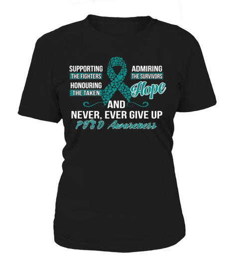 PTSD Awareness T-Shirt Teal Ribbon Tee Gifts Women's T-Shirt