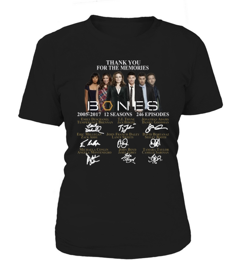 Thank you for the memories Bones 2005-2017 12 seasons 246 episodes signatures Women's T-Shirt