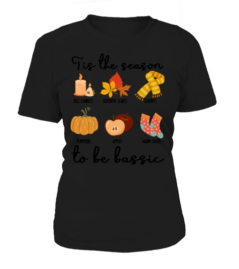 Tis The Season Fall Candles Colorful Leaves Women's T-Shirt