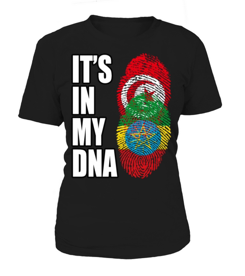 Tunisian And Ethiopian Mix Heritage DNA Flag Women's T-Shirt
