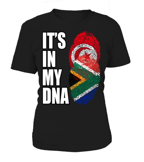 Tunisian And South African Mix Heritage DNA Flag Women's T-Shirt