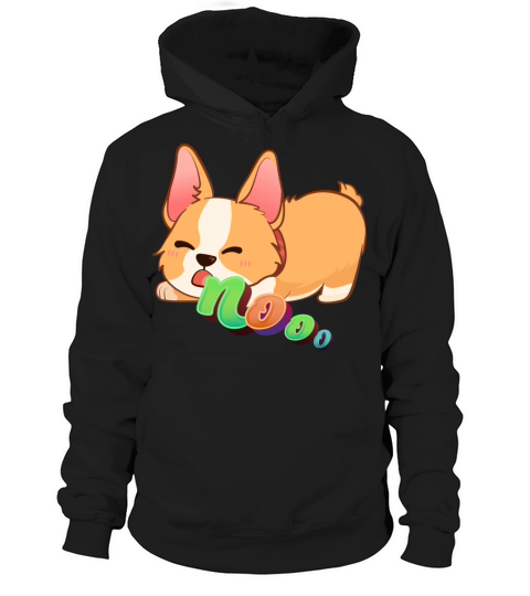 Angry Corgi Dog Shouting Nooo Hoodie Unisex