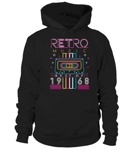 Best Of 1968 Retro Cassette Vintage Birthday Hoodie Unisex