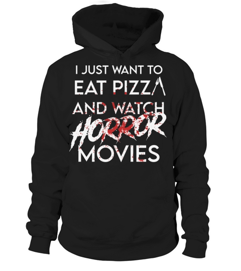 Funny Horror Movie Fan Halloween Pizza Hoodie Unisex