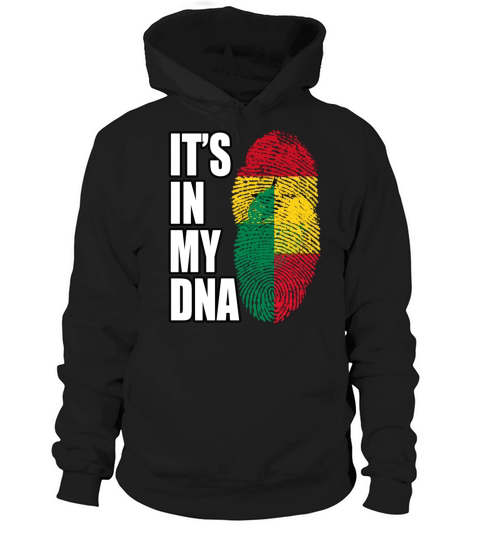 Ghanaian And Benin Mix Heritage DNA Flag Hoodie Unisex