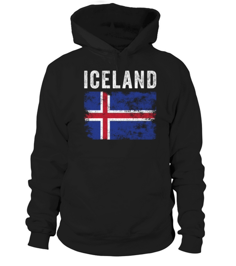 Iceland Flag Distressed - Icelandic Flag Hoodie Unisex