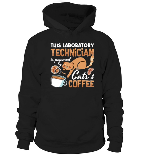 Laboratory Technician Cats Coffee Science Lab Tech Hoodie Unisex