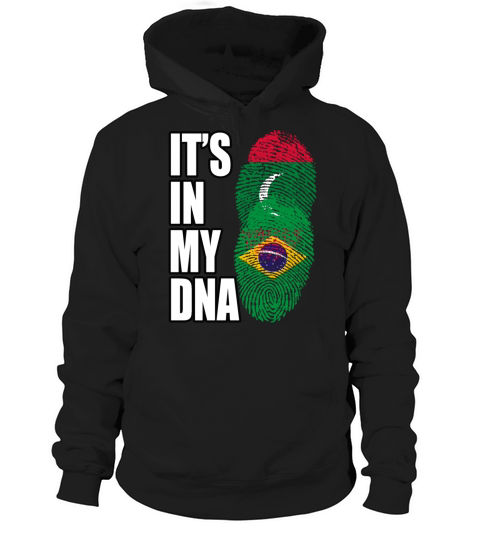 Maldivian And Brazilian Mix Heritage DNA Flag Hoodie Unisex