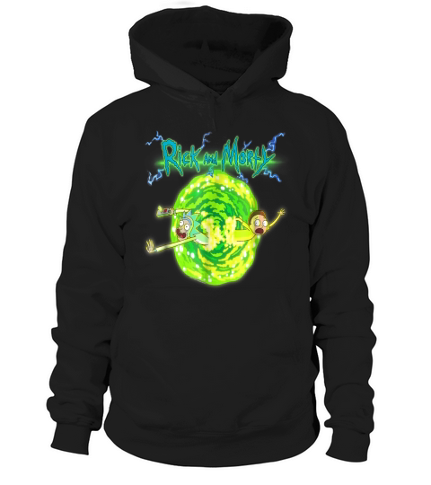RICK &amp;amp; MORTY PORTAL GLOW LIGHTNING LOGO Hoodie Unisex
