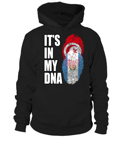 Tunisian And Guatemalan Mix Heritage DNA Flag Hoodie Unisex