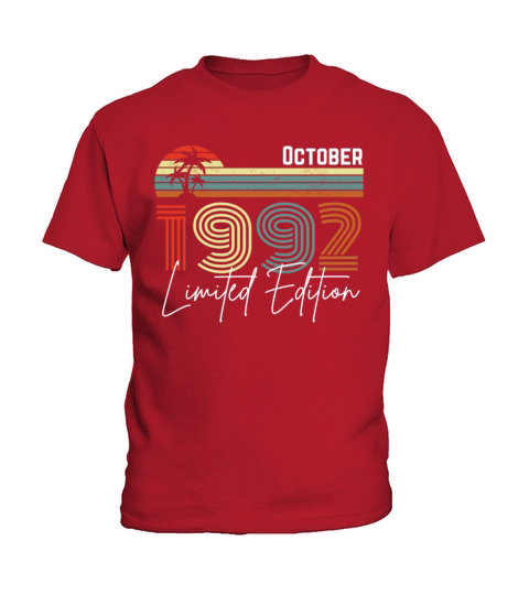 30 Years October 1992 Vintage Limited Edition Kids T-Shirt