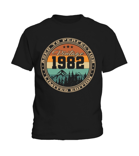 40th birthday vintage 1982 aged to perfection Kids T-Shirt