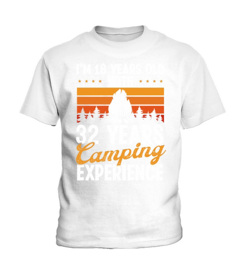 50 Birthday Camping Vintage Mountains 50 Year Old Kids T-Shirt