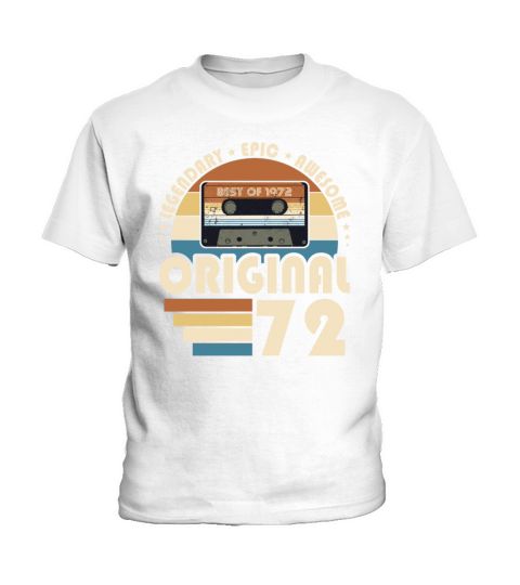 50th birthday vintage 1972 original 1972 Kids T-Shirt