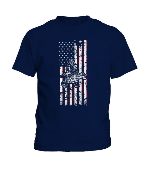 American Flag Cool ATV Four Wheeler Quad Bike T-Shirt Gift Kids T-Shirt