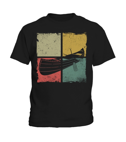 Canoe Canoeing Retro Vintage Kids T-Shirt