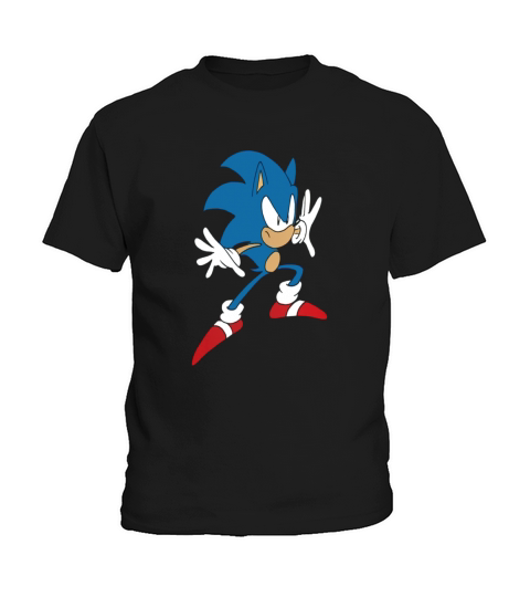 Classic sonic in action Kids T-Shirt