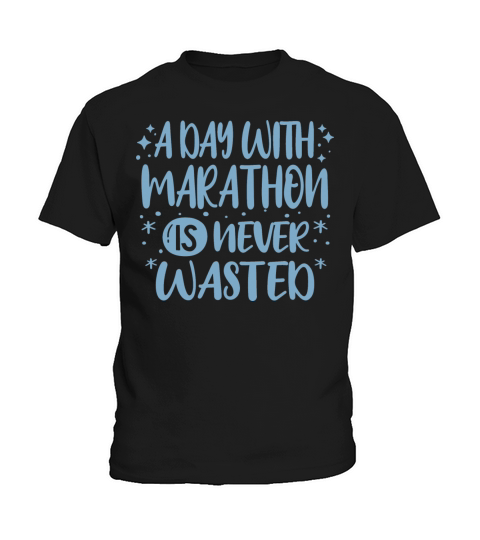 Cool Funny A Day With Marathon Marathoner Winner Kids T-Shirt
