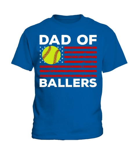 Dad of Ballers Football Lovers Retro Vintage Kids T-Shirt