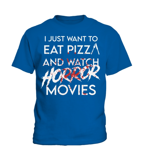 Funny Horror Movie Fan Halloween Pizza Kids T-Shirt