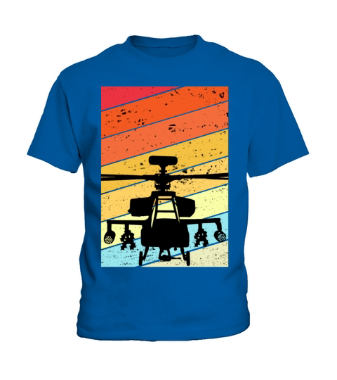Helicopter Retro Vintage Fighter Pilot Kids T-Shirt