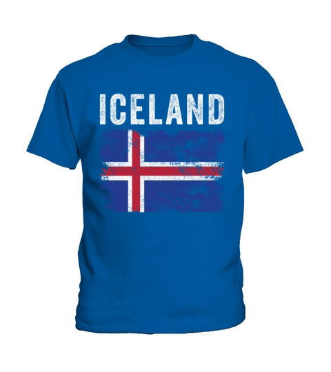 Iceland Flag Distressed - Icelandic Flag Kids T-Shirt