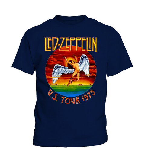 New Fashoin Womens Mens Led Zeppelin US TOUR 1975 Vintage Funny 3D Print Casual Kids T-Shirt
